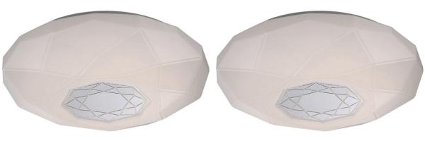 LED Deckenlampe, neutralweiß, Dekor verspiegelt, D 40cm