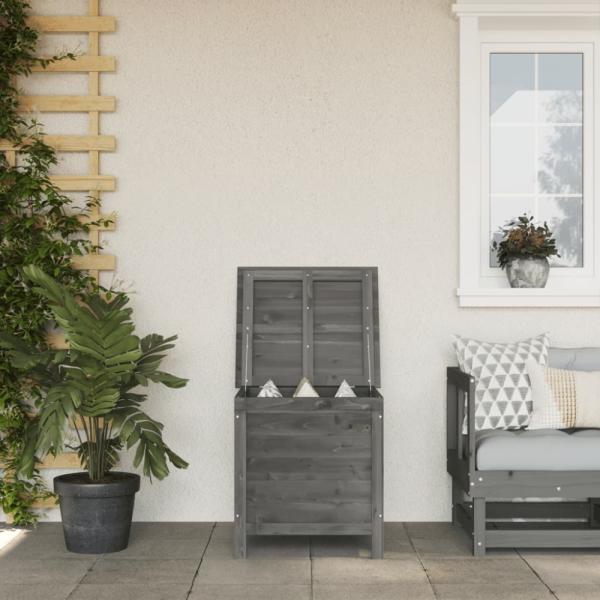 vidaXL Gartentruhe Anthrazit 50x49x56,5 cm Massivholz Tanne 364750