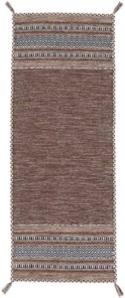 carpetfine Läufer Kelim Azizi, rechteckig, Höhe: 5 mm, Baumwolle, Wendeteppich mit Fransen, Wohnzimmer Bild 6