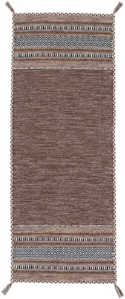 carpetfine Läufer Kelim Azizi, rechteckig, Höhe: 5 mm, Baumwolle, Wendeteppich mit Fransen, Wohnzimmer Bild 4