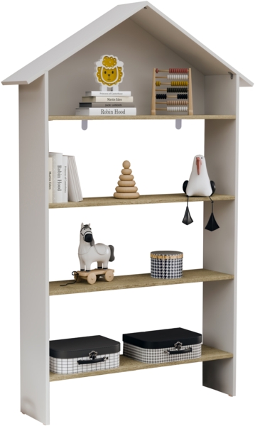 VCM Standregal Malusa 921065 Weiß / Honig-Eiche H. 160 x B. 103 x T. 23 cm