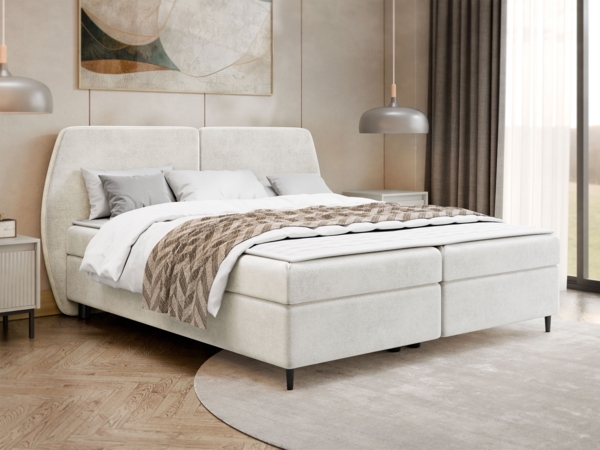 Boxspringbett Lymid (Farbe: Wave 01, Größe: 160x200)
