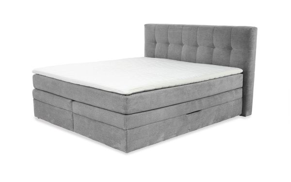 Jockenhöfer 'Arabella' Boxspringbett, 140x200 cm, Cord Grau