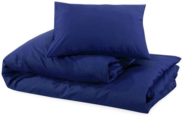 vidaXL Bettwäsche-Set Marineblau 135x200 cm Leichte Mikrofaser 136006 Bild 6