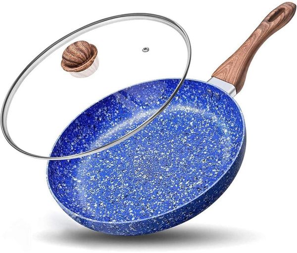 Antihaft-Bratpfanne mit Deckel 20cm für Induktion & gesundes Kochen