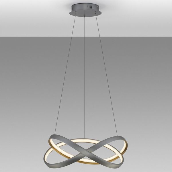 Nova Luce 9756718 ODREY LED Pendelleuchte 50cm 2700-3500-5000K Silber Gold
