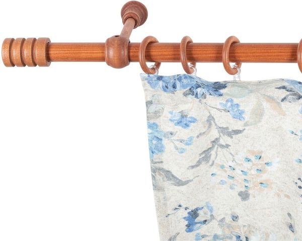 SN DECO GROUP Gardinenstange Pisa, 1-läufig, Fixmaß, mit Bohren, verschraubt, Holzwerkstoff, 28 mm, Holz, verschiedene Längen und Farben, Komplettset