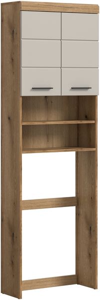 Waschmaschinenumbauschrank >Scout< in Evoak Oak / Kaschmir - 63x191x24cm (BxHxT)
