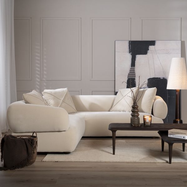 Bronx71 Ecksofa Palermo Samt beige links