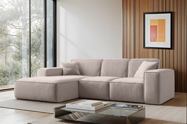 Kaiser Möbel Ecksofa Eckcouch SIENA L-Form, Stoff Poso/Salvador/Maloy/Artico/Velo, Einzelsofa, Bequem, originelles Design, praktisch, viele Farben