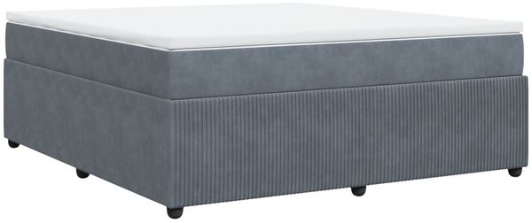 vidaXL Boxspringbett mit Matratze Dunkelgrau 180x200 cm Samt 3285657 Bild 9