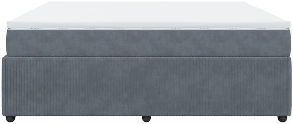 vidaXL Boxspringbett mit Matratze Dunkelgrau 180x200 cm Samt 3285657 Bild 8