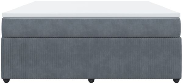vidaXL Boxspringbett mit Matratze Dunkelgrau 180x200 cm Samt 3285657 Bild 4