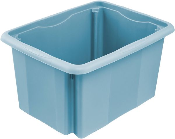 keeeper Aufbewahrungsbox Emil, 3er Set, 15 L, 38 x 28,5 x 20,5 cm (Set, 3 St), ineinander und aufeinander stapelbar