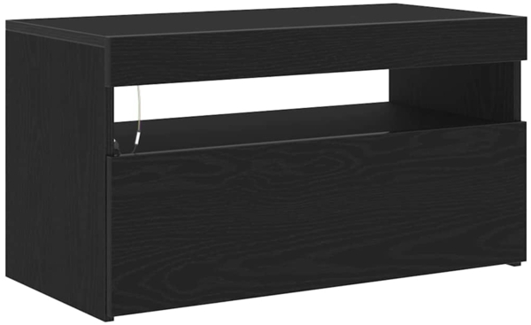 vidaXL TV-Schränk Schwarz Eichen-Optik 75 x 35 x 40 cm Holzwerkstoff 862557
