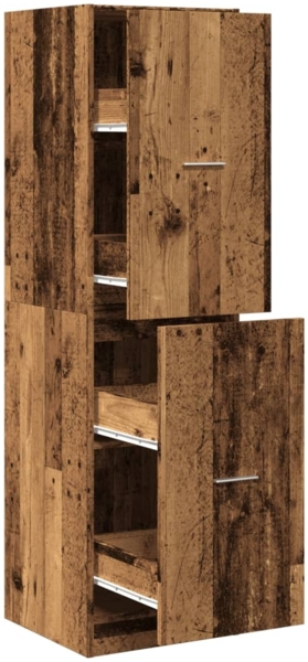 vidaXL Apothekerschrank Altholz-Optik 40x41x144,5 cm Holzwerkstoff 3309643