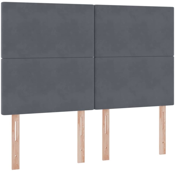 vidaXL Bett mit Stauraum und LED Dunkelgrau 140x200 cm Samt 3371974 Bild 8