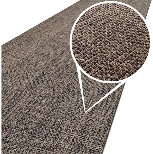 ANRO Küchenläufer Hochwertig Outdoorläufer Teppich TATAMI Läufermatte, Eckig, Höhe: 3 mm, Rattanoptik