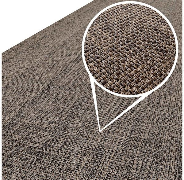 ANRO Küchenläufer Hochwertig Outdoorläufer Teppich TATAMI Läufermatte, Eckig, Höhe: 3 mm, Rattanoptik
