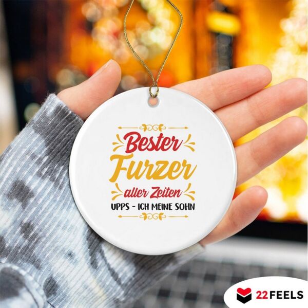 22Feels Weihnachtsbaumkugel Weihnachtsdeko Sohn Geschenk 18. Abitur Matura Jungs Anhänger, MADE IN GERMANY, KERAMIK