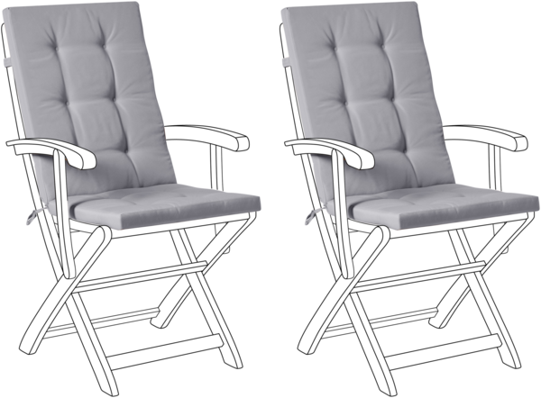 Sitzauflagen 2er Set MAUI PREMIUM Hellgrau