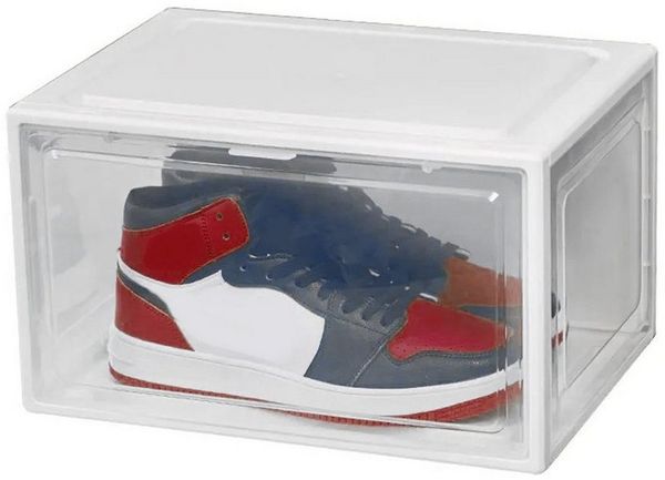 HAC24 Schuhbox Schuhorganizer Aufbewahrungsbox Stapelbar Kunststoffbox Schuhkarton (Set, 3 St), bis Gr. 47