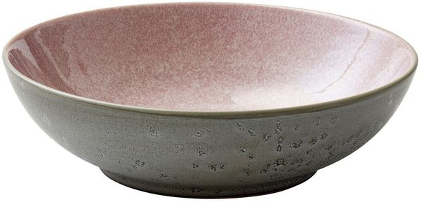 Bitz Salatschüssel Salatbowl grey / light pink 24 cm, Steinzeug, (Schüsseln & Schalen), Salatschüssel 24 cm Steinzeug Grau/Hellrosa