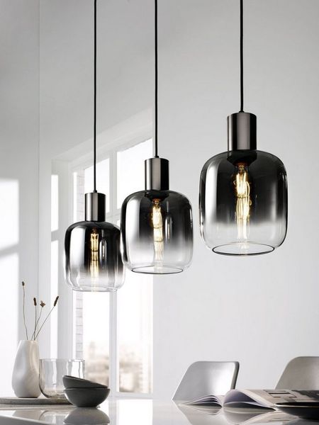 casa NOVA Pendelleuchte casa NOVA Pendelleuchte SVENJA H 170 cm grau Hängelampe Hängeleuchte
