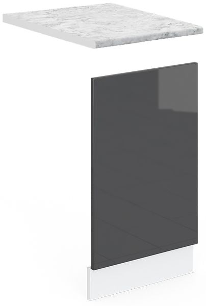 Frontblende R-Line Anthrazit Hochglanz 45 cm , AP Marmor Vicco