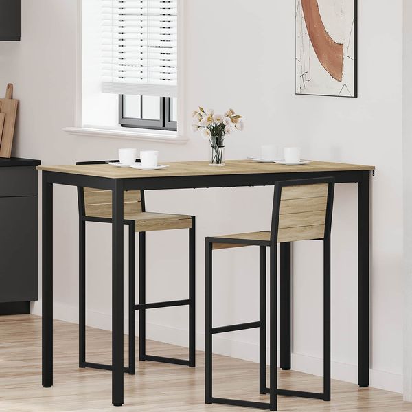 Stehtisch, Bartisch, Bistrotisch Holzwerkstoff 140 x 80 x 105 cm