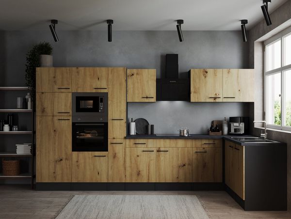 RESPEKTA Winkelküche Oliver, Breite 370 cm, 90 cm Arbeitshöhe, in exklusiver Konfiguration für OTTO