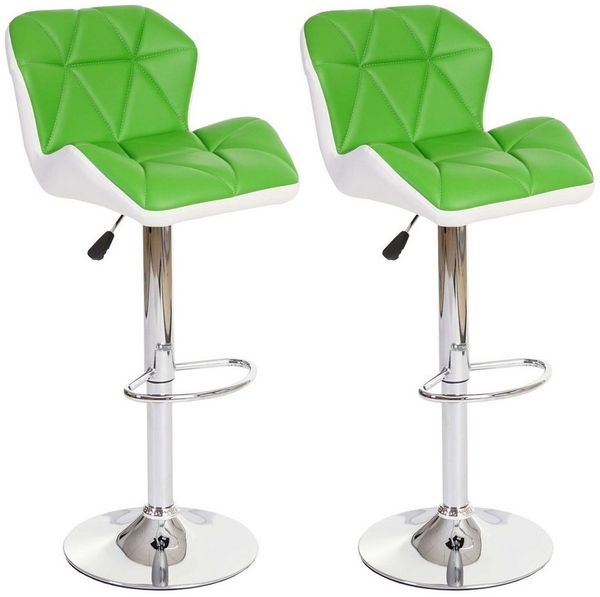 MCW Barhocker MCW-A92-2 (Set, 2er), Stufenlos höhenverstellbar, Polsterbezug mit Ziernaht