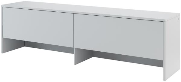 MEBLINI Hängeschrank für Horizontal Schrankbett Bed Concept - Wandschrank mit Ablagen, Fächern und Teleskopen - Wandregal - BC-09 für 140x200 Horizontal - Grau Matt