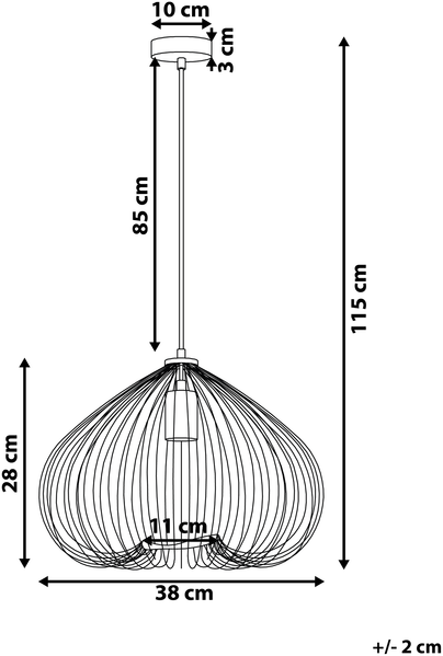 'Tordino' Hängeleuchte Kupfer Metall Schirm mit Gitter Glühbirnen-Optik Glockenform Industrie Design Bild 2
