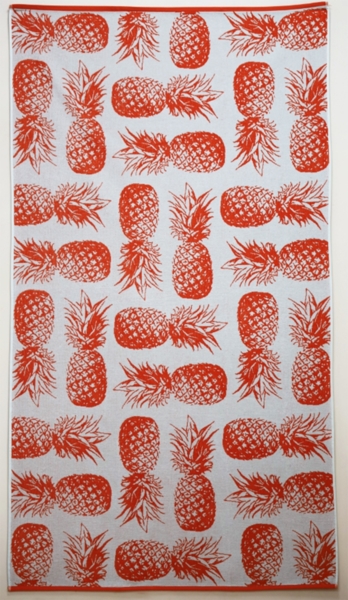 Dormabell Family Strandtuch Liegetuch 100x180 cm Ananas beige orange