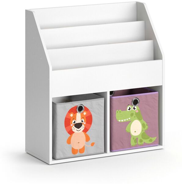 Kinderregal Luigi Weiß 72 x 79 cm mit 2 Faltboxen opt. 3 Vicco