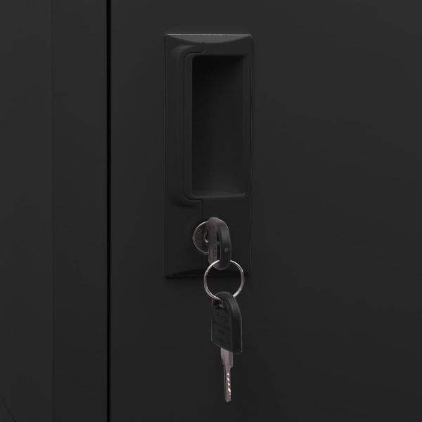vidaXL Schließfachschrank Schwarz 38x45x180 cm Stahl 339774 Bild 7