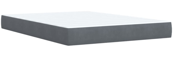 vidaXL Boxspringbett mit Matratze Dunkelgrau 140x190 cm Samt 3294641 Bild 10