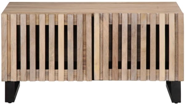 vidaXL Couchtisch Weiß 80x51x40 cm Massivholz Mango 377464