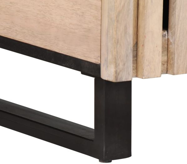 vidaXL Couchtisch Weiß 80x51x40 cm Massivholz Mango 377464 Bild 7