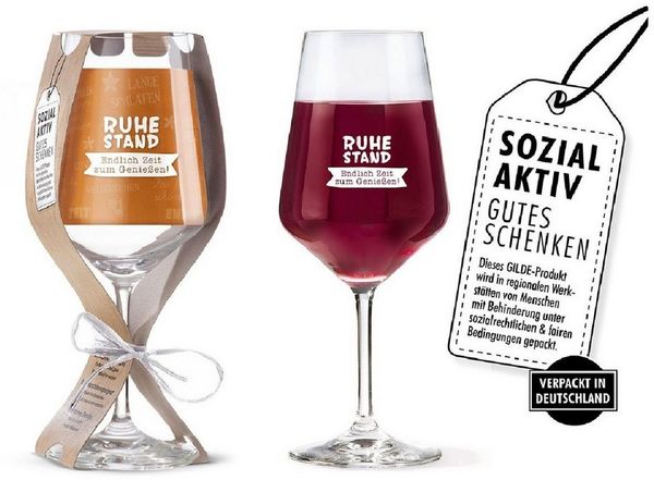 GILDE Weinglas 'Ruhestand' 530 ml, Glas