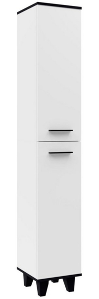 Fackelmann TE-A Hochschrank 30 cm mit Füßen, Weiß