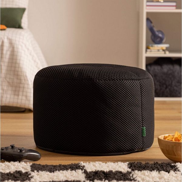 icon Pouf XL aus Mesh-Gewebe „Milano“, mit Füllung