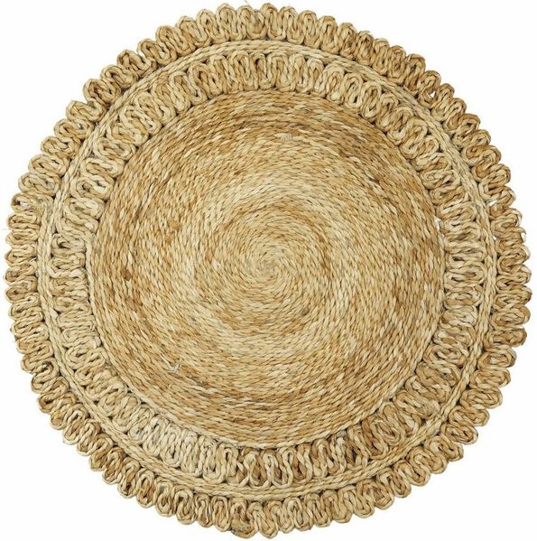 carpetfine Sisalteppich Juteteppich Luca, rund, Höhe: 13 mm, natürliches Pflanzenmaterial von Hand gewebt, Boho Style