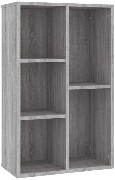 Sideboard, Kommode, Bücherregal Grau Sonoma 50x25x80 cm Holzwerkstoff j464p