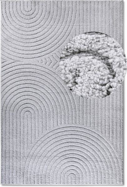 ELLE DECORATION Designteppich Cosy Panglao, auch als Rundteppich erhältlich, rechteckig, Höhe: 14 mm, uni Kurzflor, Hoch Tief Struktur, modern, Skandi, Boho, Wohnzimmer
