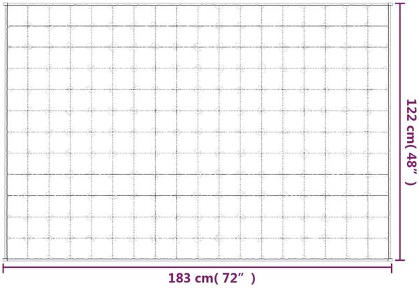 vidaXL Gewichtsdecke Stoff, 1x Gewichtsdecke, Dunkelgrau, 122x183 cm, Stoff, 9 kg Bild 6