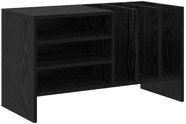 vidaXL Schallplattenschrank Schwarz Eichen-Optik 78,5 x 35 x 45 cm 891073