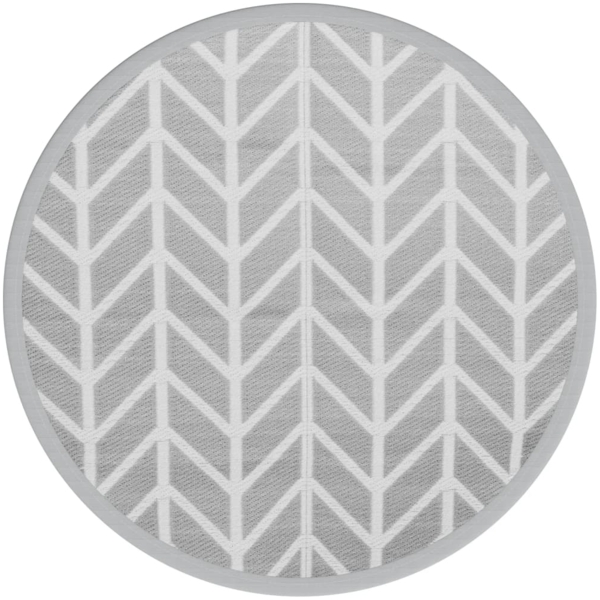 vidaXL Outdoor-Teppich ARAKIL Grau Ø160 cm PP 368549