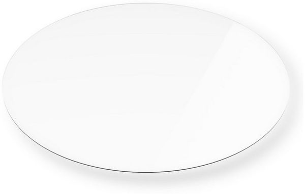 HOOZ Tischplatte Glasplatte ESG Klarglas 6 mm – Tischplatte Kaminschutz, viele Größen (Klarglas, 1 St, ESG-Sicherheitsglas), mit hochwertigem Facettenschliff